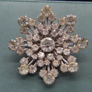 Vintage 1920's Rhinestone Brooch, Excellent Condition